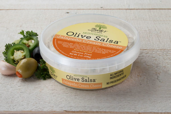 Beckis Jalapeño Cream Cheese Mediterranean Olive Salsa